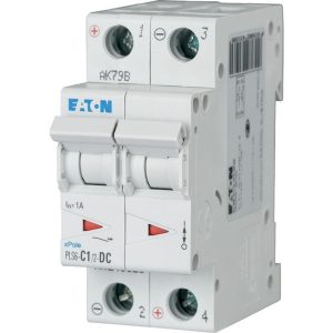 PLS6-C1/2-DC-MW 243128 EATON MOELLER INTERRUPTOR TERMOMAGNÉTICO 2P 1 Ampere
