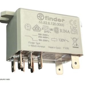 66.82.8.120.0000 FINDER Relevador de potencia Bobina120VAC, 30 A 250VAC