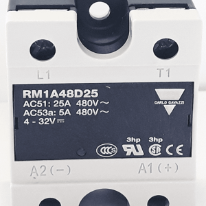 RM1A48D25 CARLO GAVAZZI RELEVADOR DE ESTADO SÓLIDO, 25A VOLTAJE CONTROL 4-32VCD