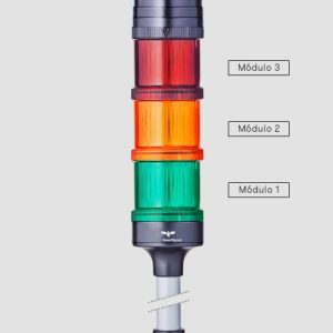 TORRETA 3 COLORES LUCES ESTROBOSCÓPICAS Y MODULO SONORO AUER